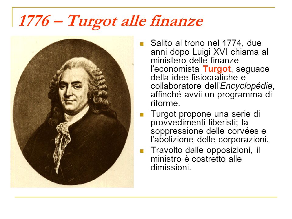 1776 – Turgot alle finanze