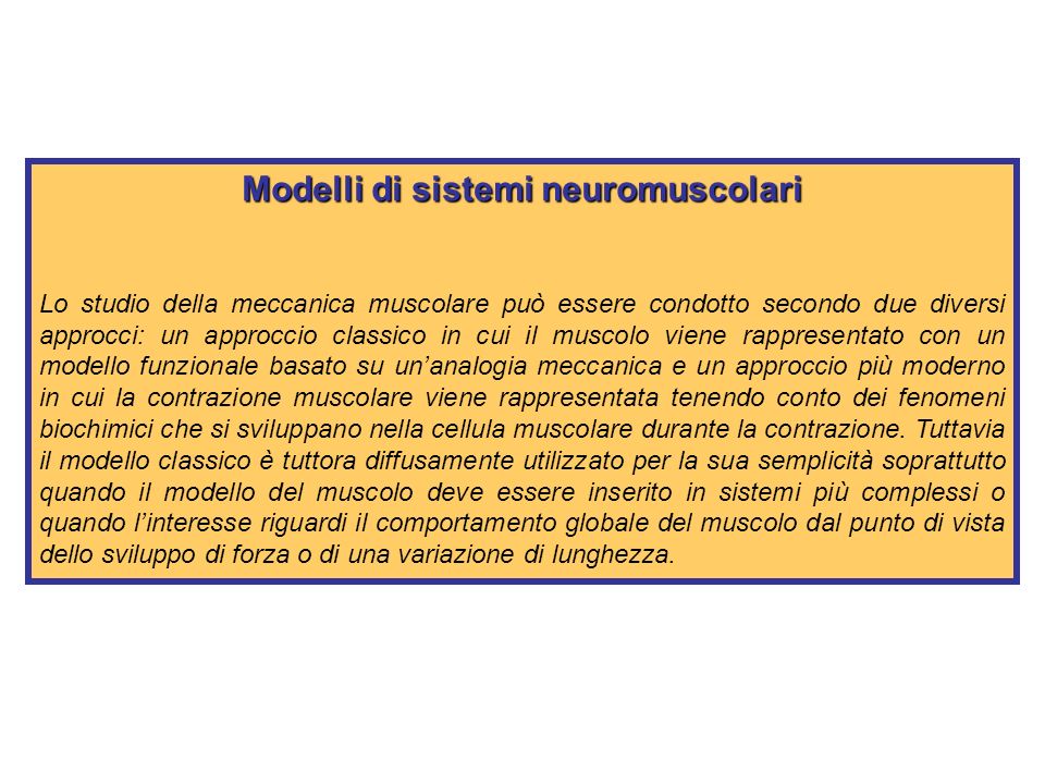 Modelli di sistemi neuromuscolari