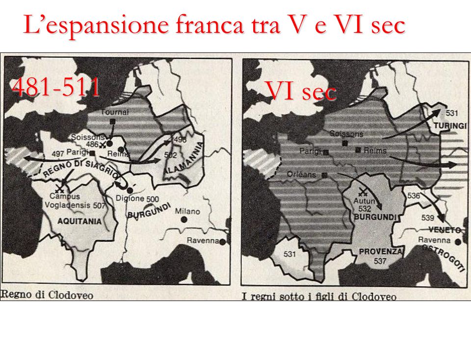 L’espansione franca tra V e VI sec