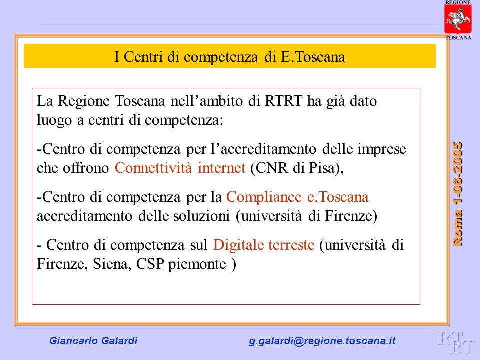 I Centri di competenza di E.Toscana