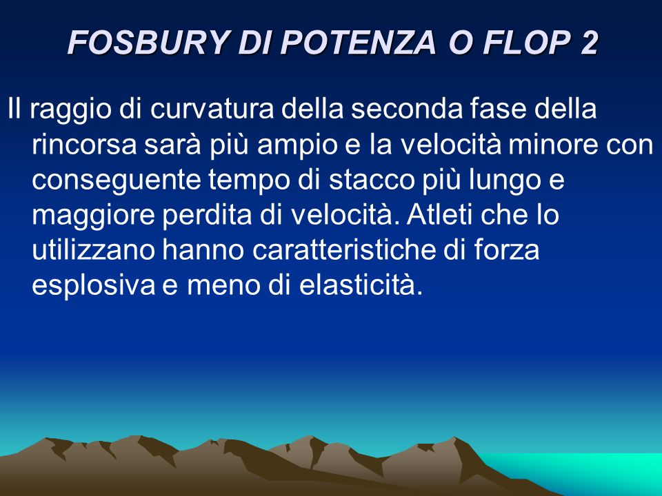 FOSBURY DI POTENZA O FLOP 2