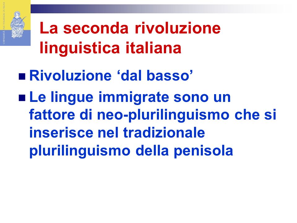 La seconda rivoluzione linguistica italiana