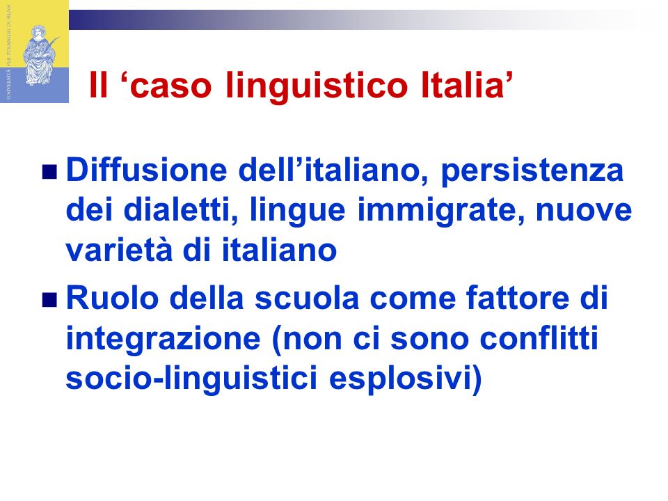 Il ‘caso linguistico Italia’