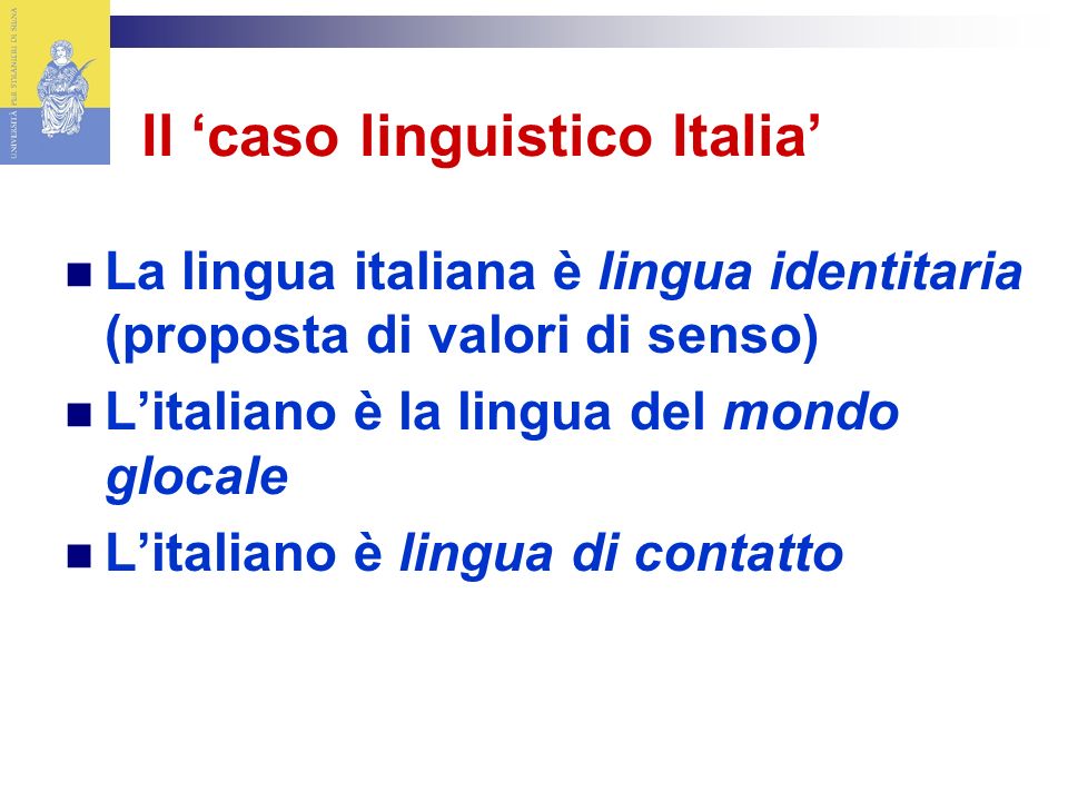 Il ‘caso linguistico Italia’