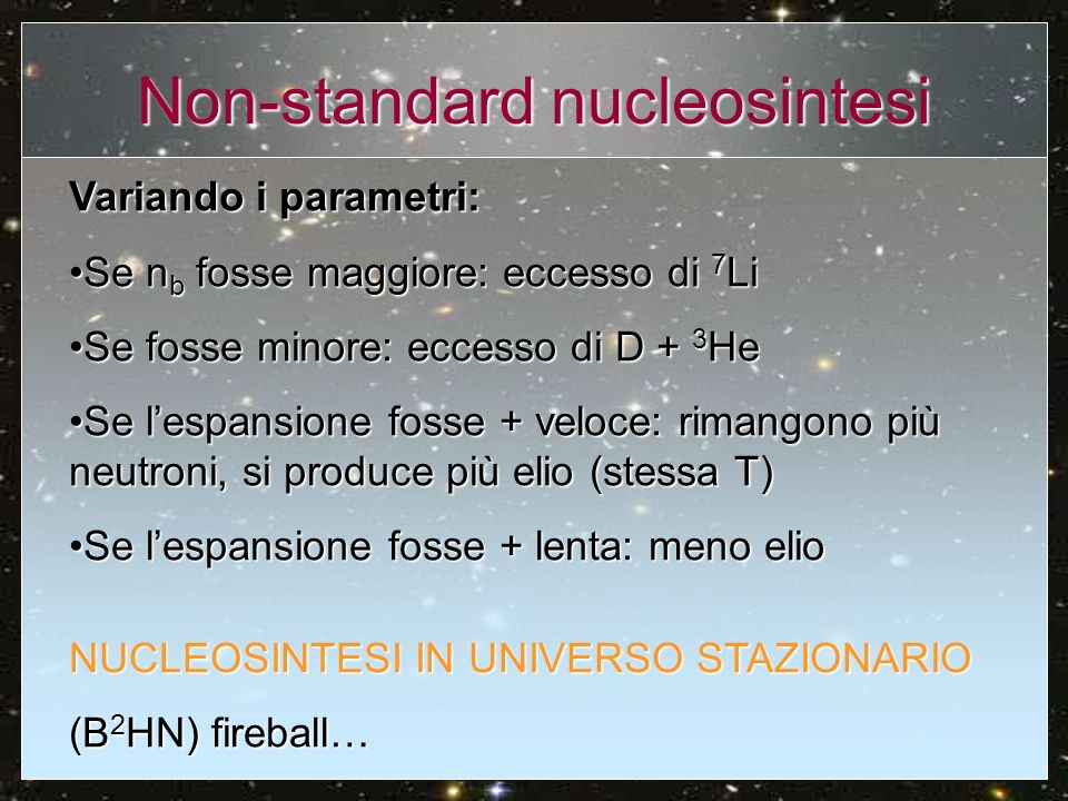 Non-standard nucleosintesi