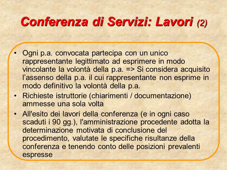 Conferenza di Servizi: Lavori (2)