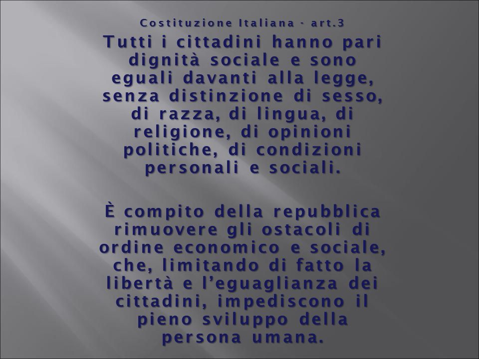 Costituzione Italiana - art.3