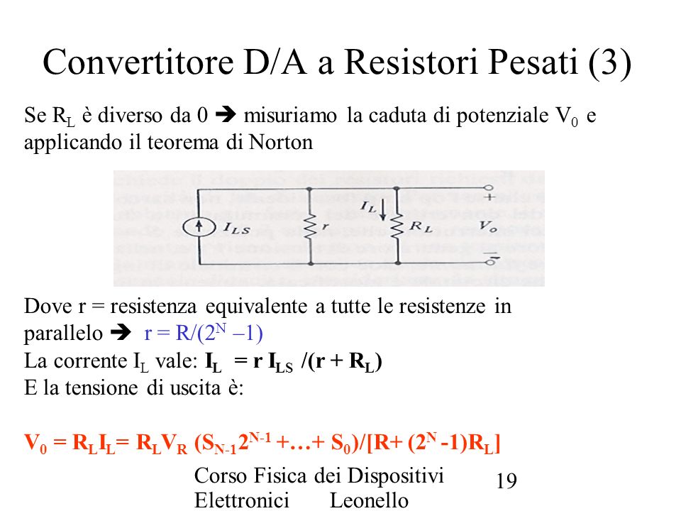 Convertitore D/A a Resistori Pesati (3)
