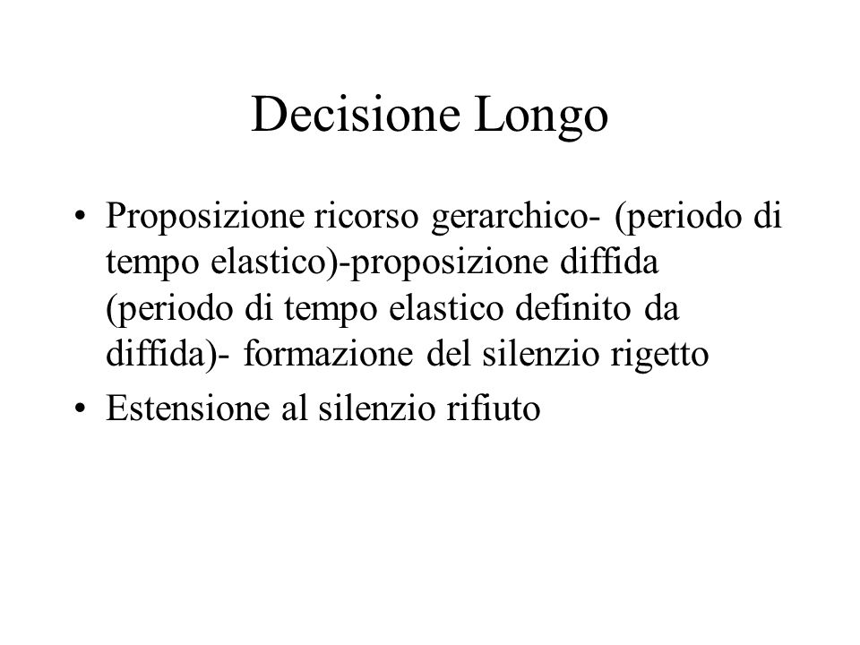Decisione Longo