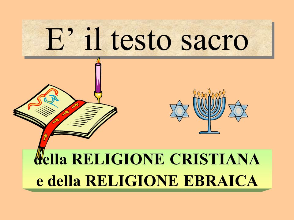 della RELIGIONE CRISTIANA e della RELIGIONE EBRAICA