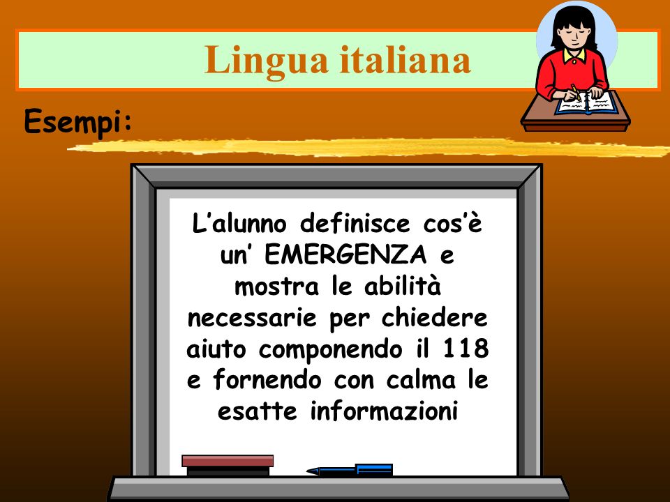 Lingua italiana Esempi: