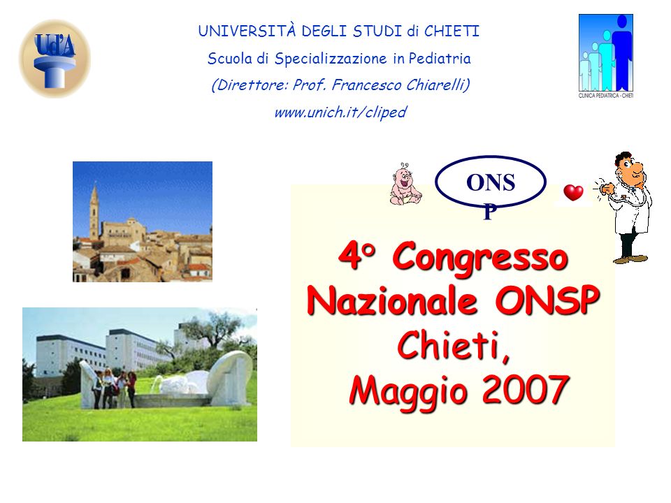 4° Congresso Nazionale ONSP Chieti, Maggio 2007