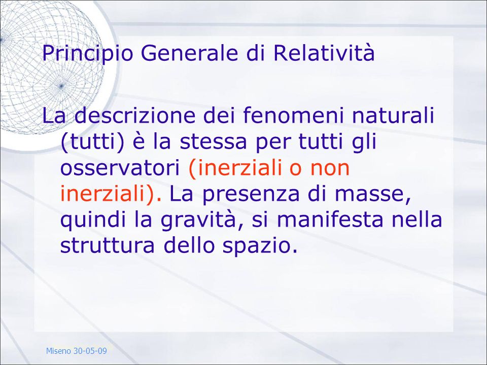 Principio Generale di Relatività