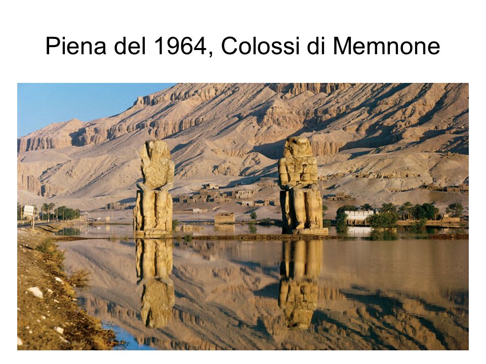 Piena del 1964, Colossi di Memnone