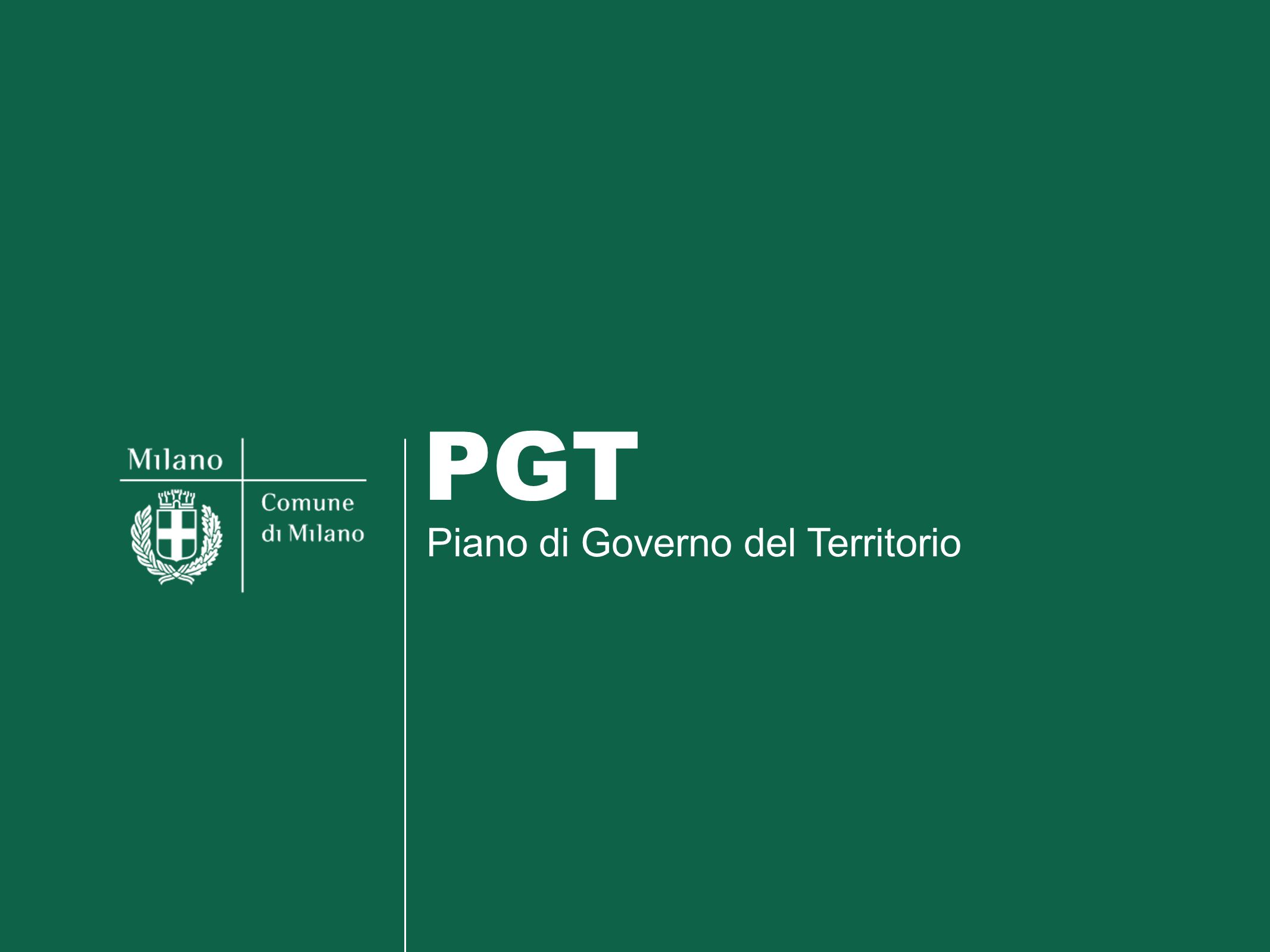 PGT Piano di Governo del Territorio