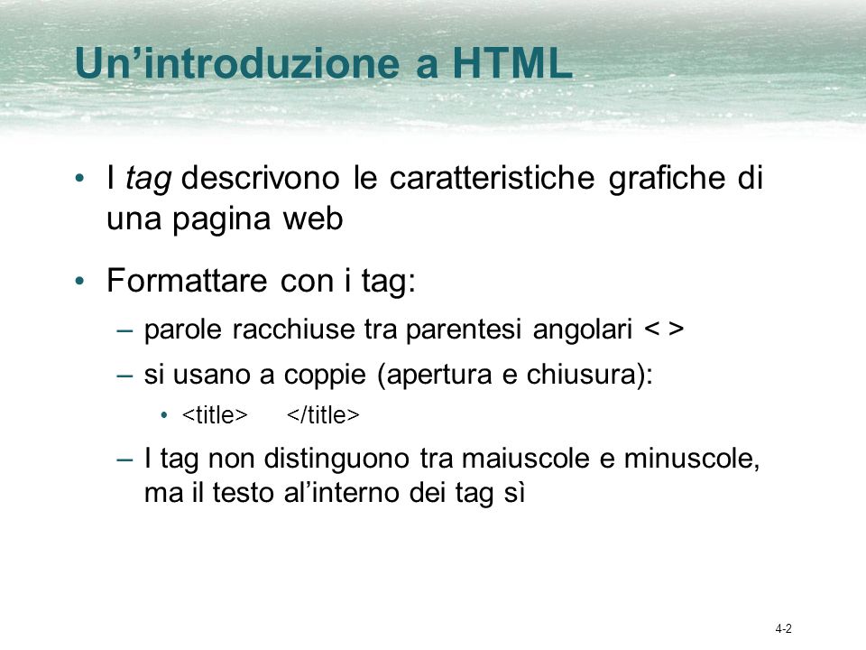 Un’introduzione a HTML