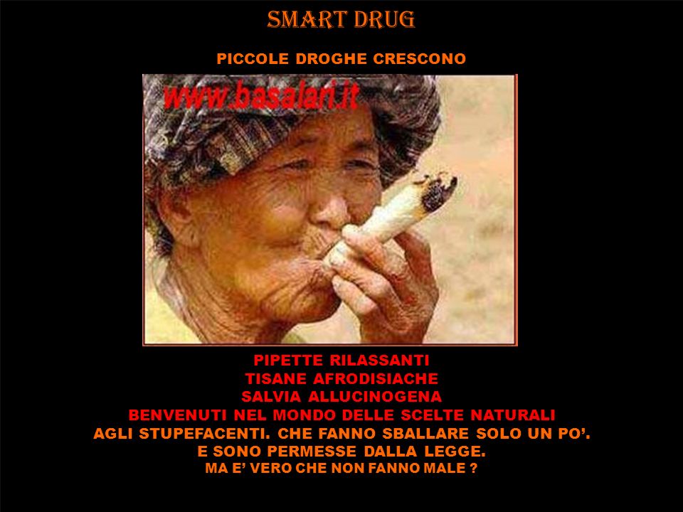 SMART DRUG PICCOLE DROGHE CRESCONO PIPETTE RILASSANTI