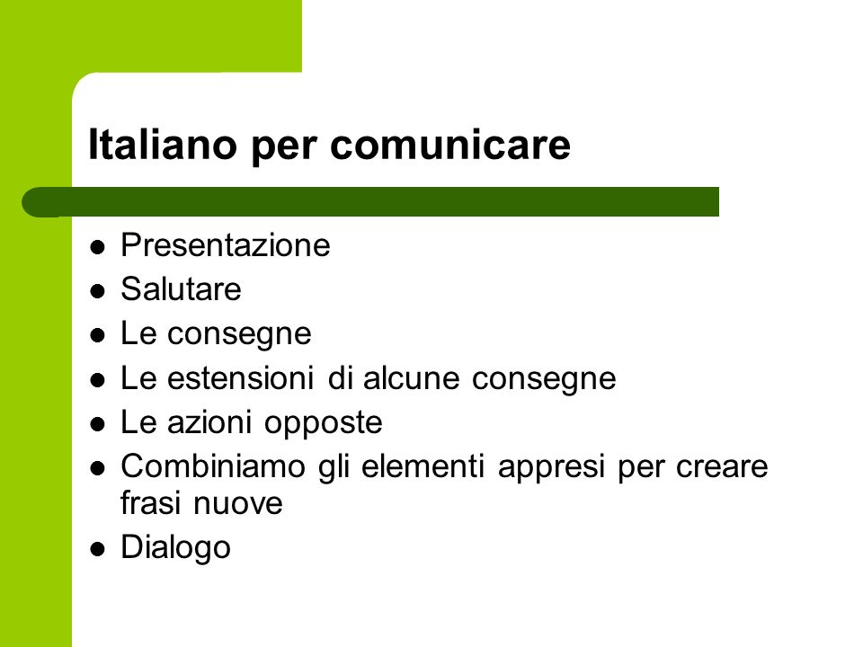 Italiano per comunicare