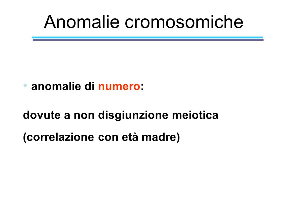 Anomalie cromosomiche