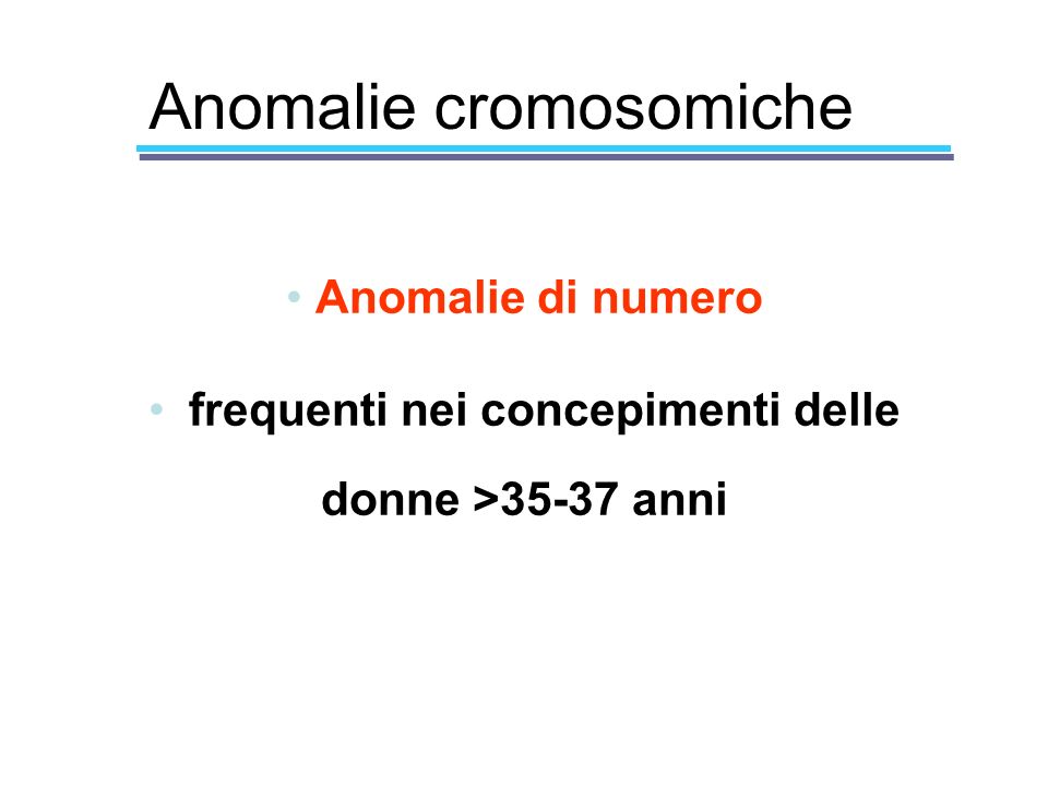 Anomalie cromosomiche
