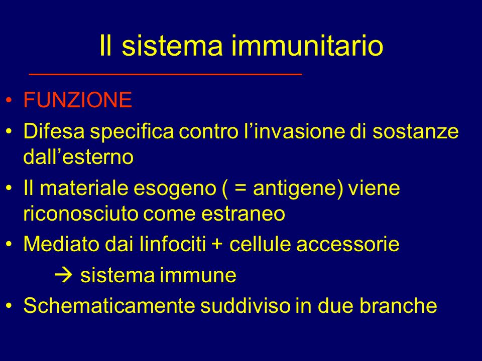 Il sistema immunitario