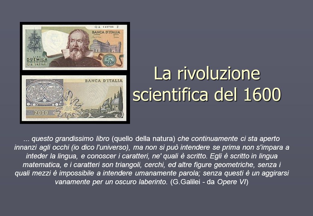 La rivoluzione scientifica del 1600