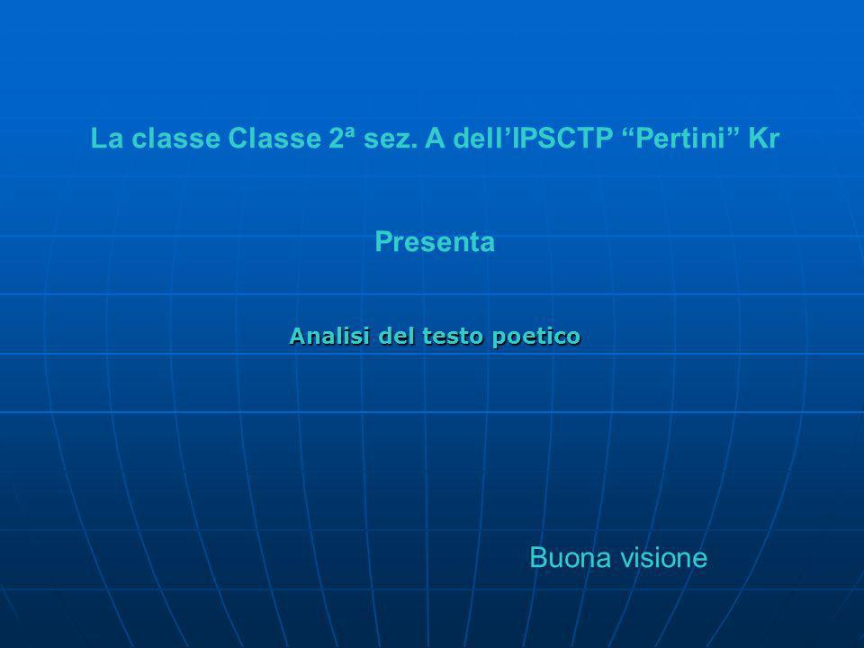 La classe Classe 2ª sez. A dell’IPSCTP Pertini Kr Presenta