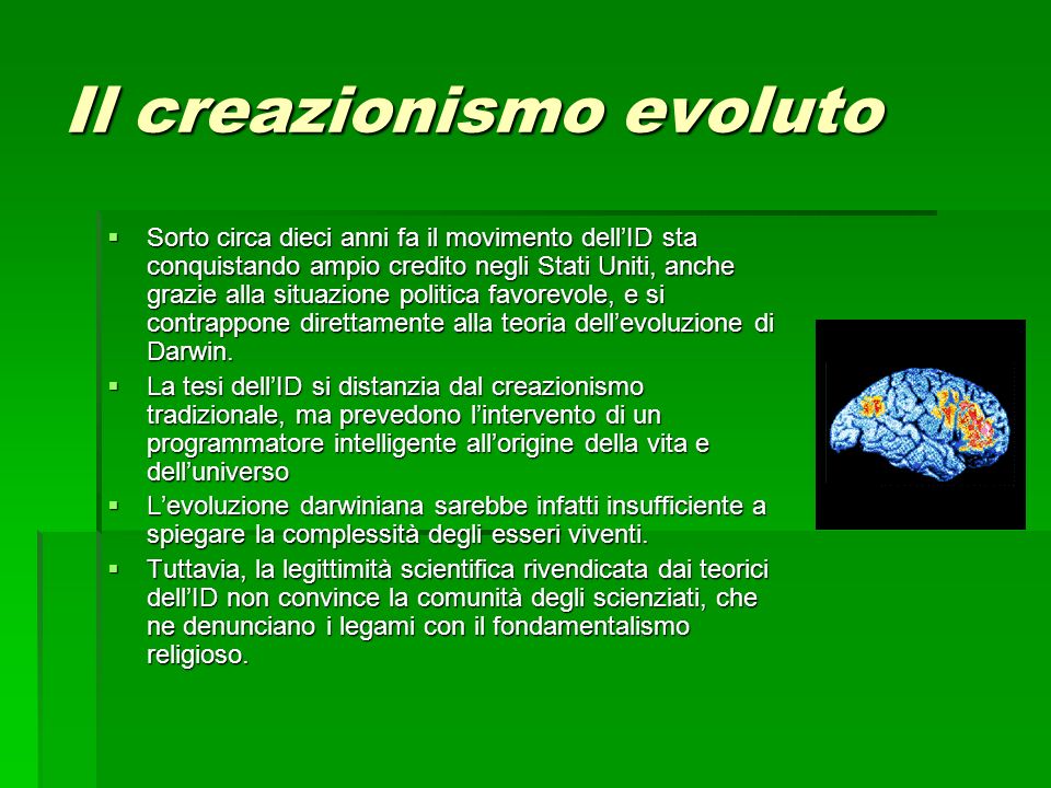 Il creazionismo evoluto
