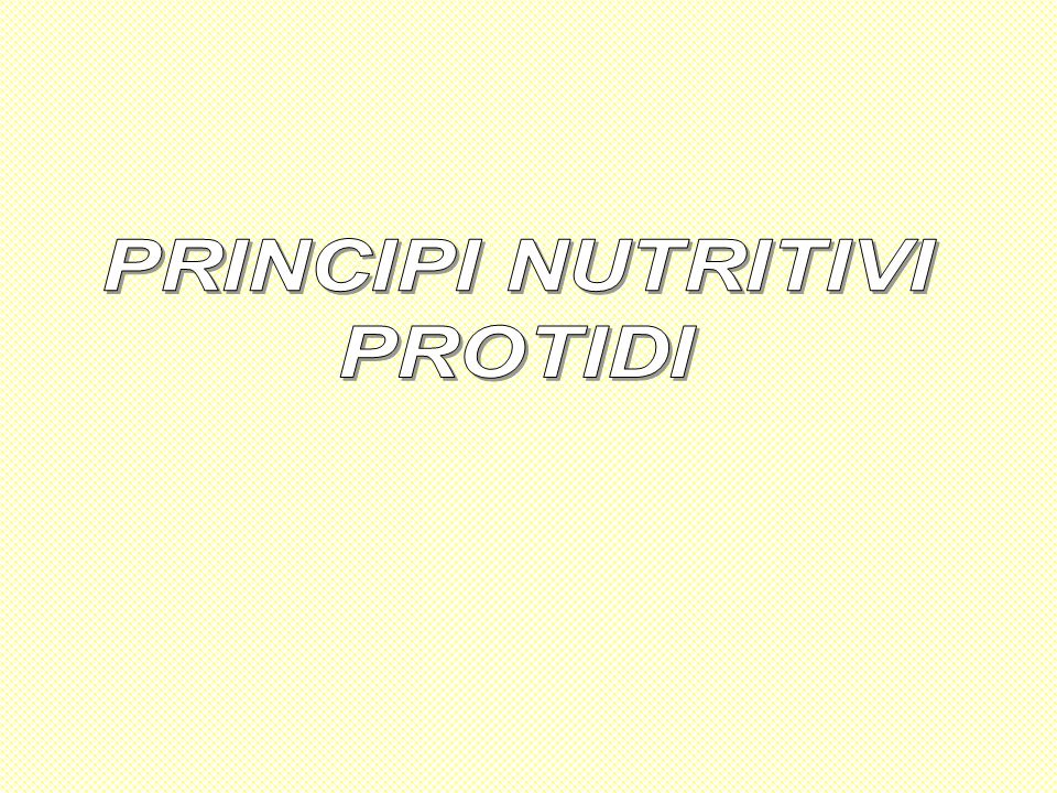 PRINCIPI NUTRITIVI PROTIDI