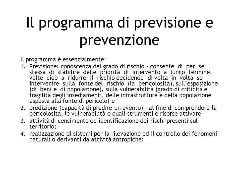 Il programma di previsione e prevenzione