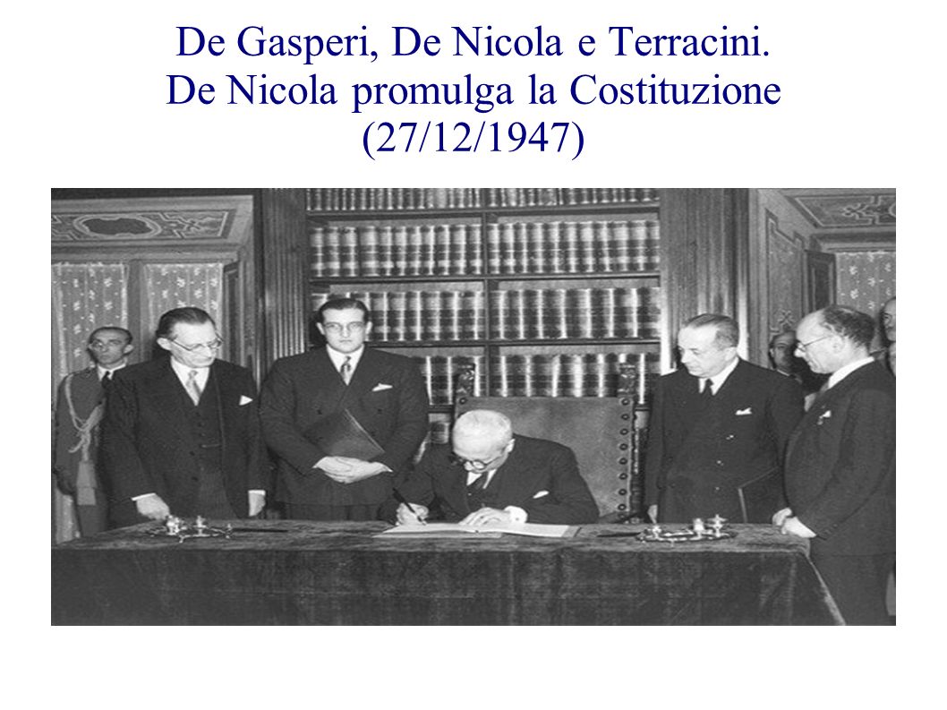 De Gasperi, De Nicola e Terracini