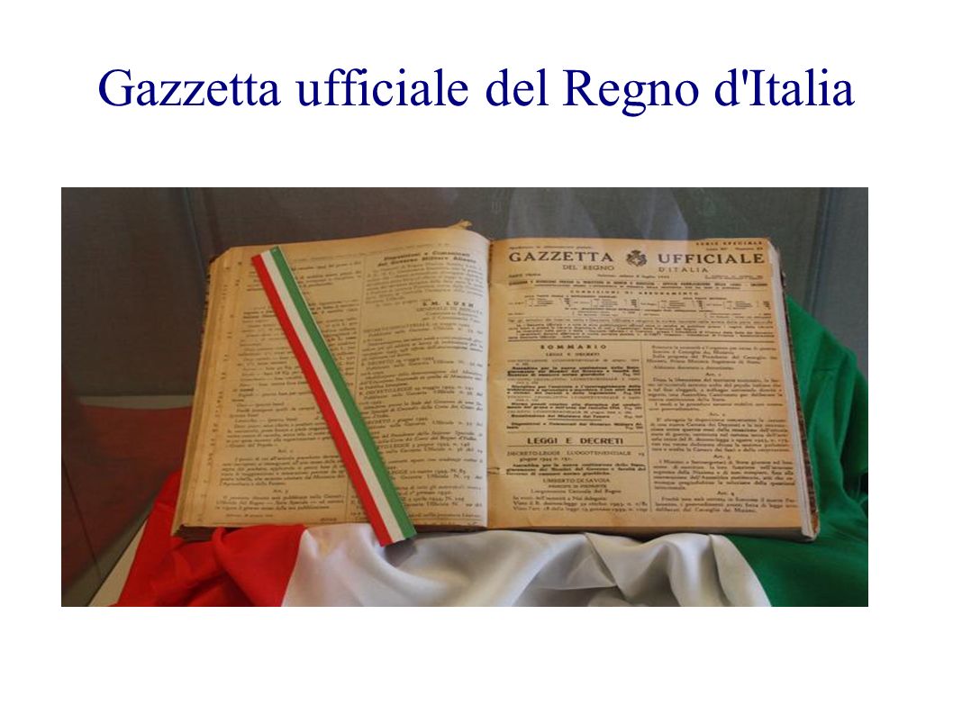 Gazzetta ufficiale del Regno d Italia