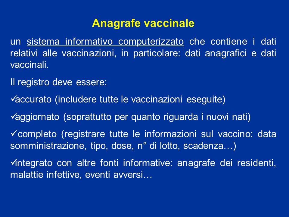 Anagrafe vaccinale