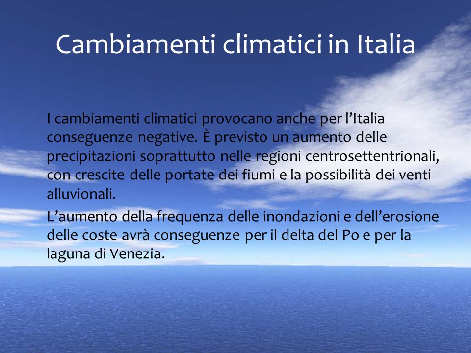 Cambiamenti climatici in Italia