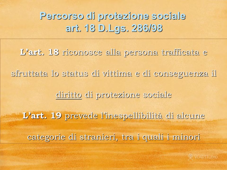 Percorso di protezione sociale art. 18 D.Lgs. 286/98