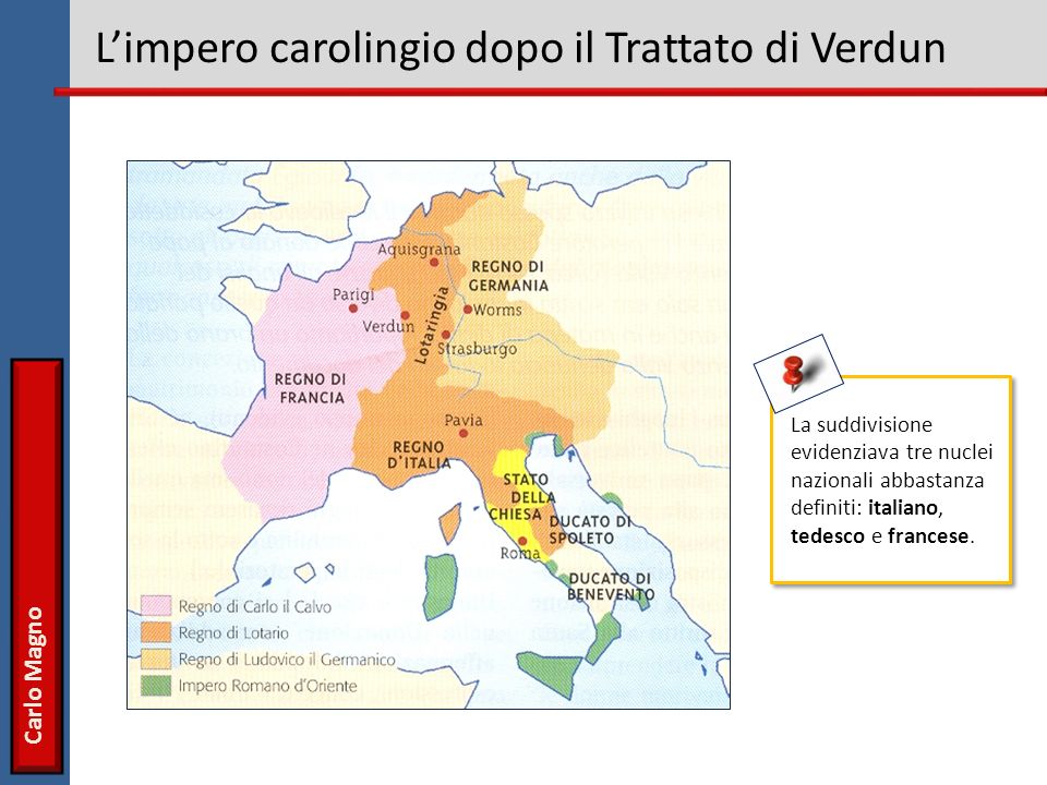 L’impero carolingio dopo il Trattato di Verdun