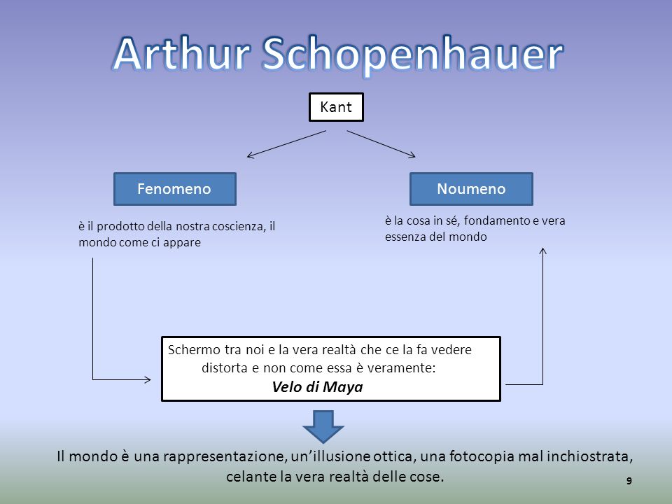 Arthur Schopenhauer Kant Fenomeno Noumeno Velo di Maya
