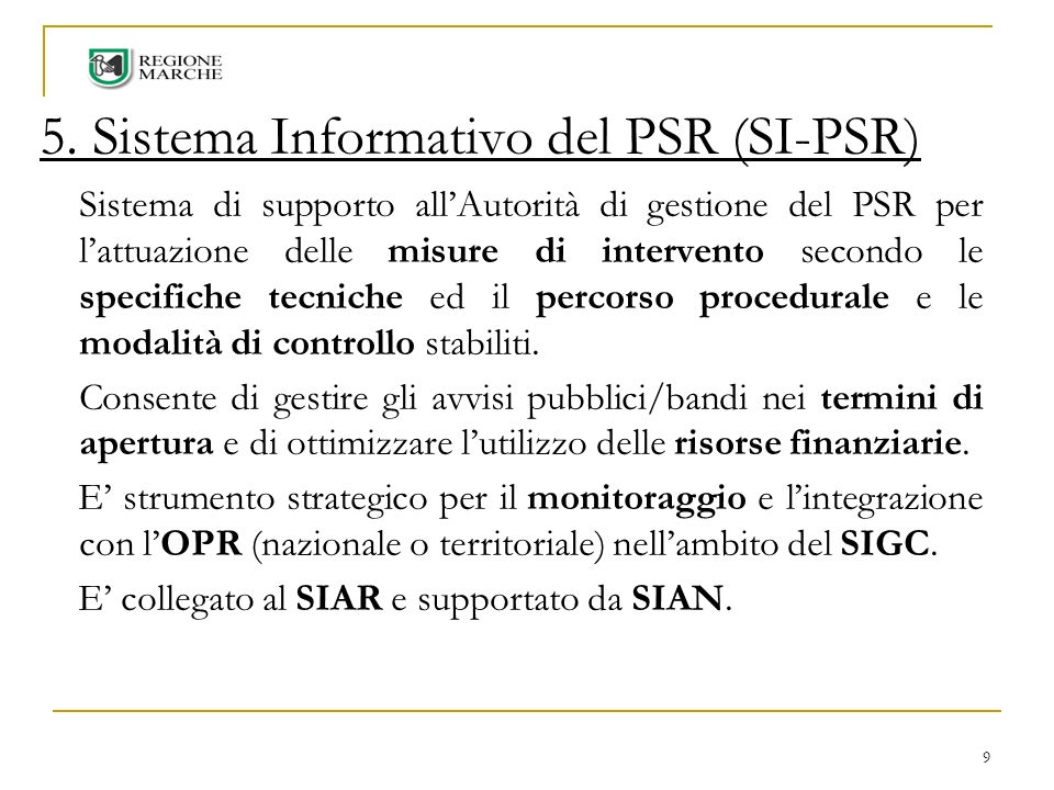 5. Sistema Informativo del PSR (SI-PSR)