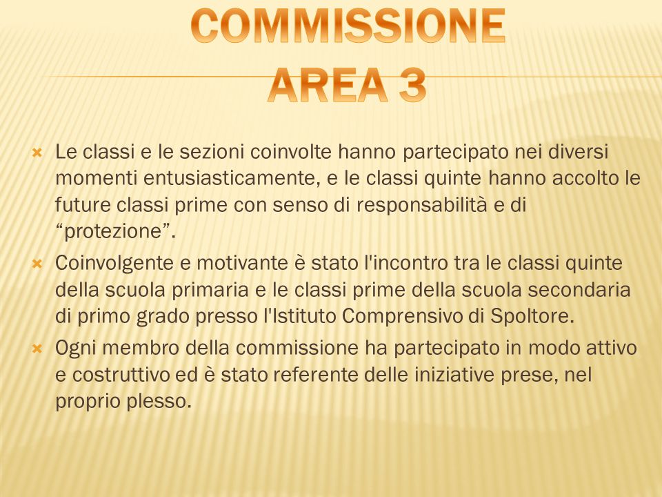COMMISSIONE AREA 3