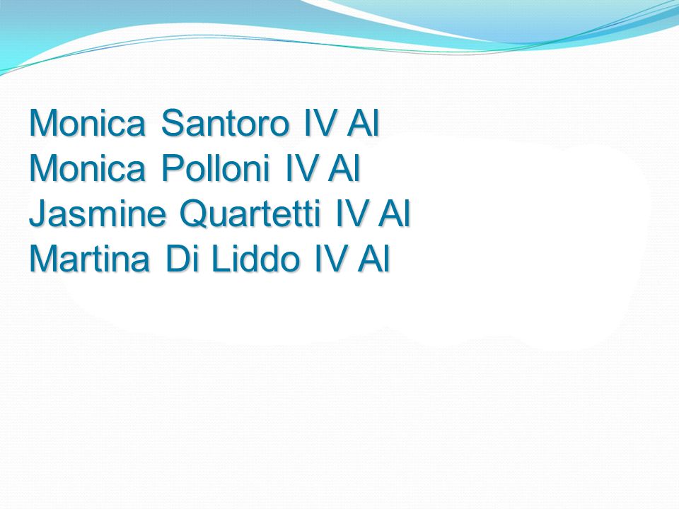 Monica Santoro IV Al Monica Polloni IV Al Jasmine Quartetti IV Al Martina Di Liddo IV Al