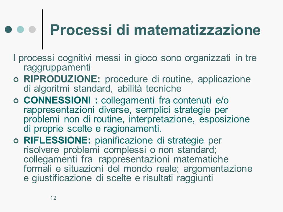Processi di matematizzazione