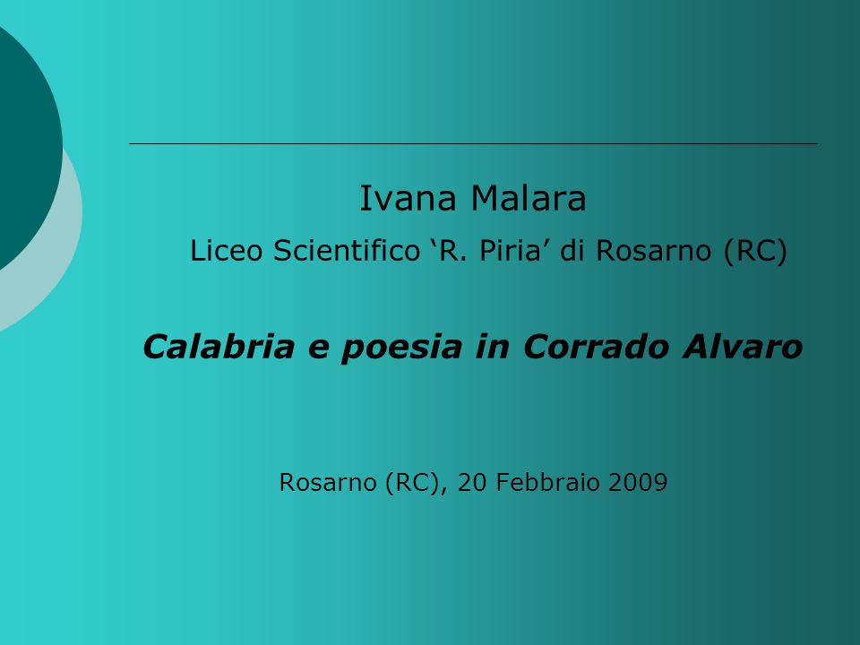 Calabria e poesia in Corrado Alvaro