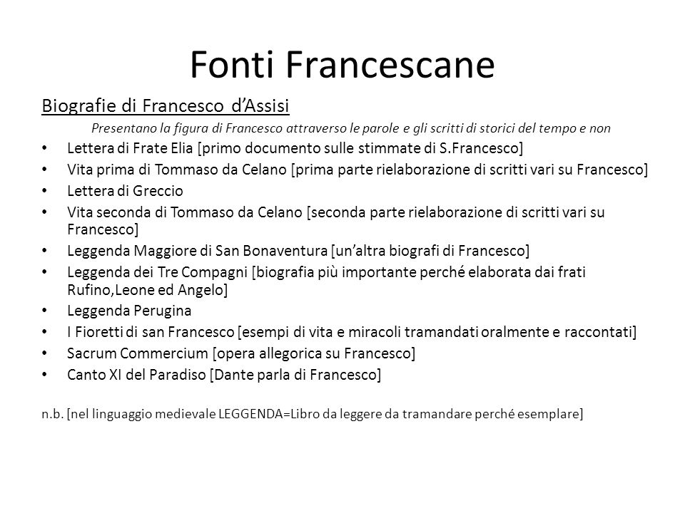 Fonti Francescane Biografie di Francesco d’Assisi