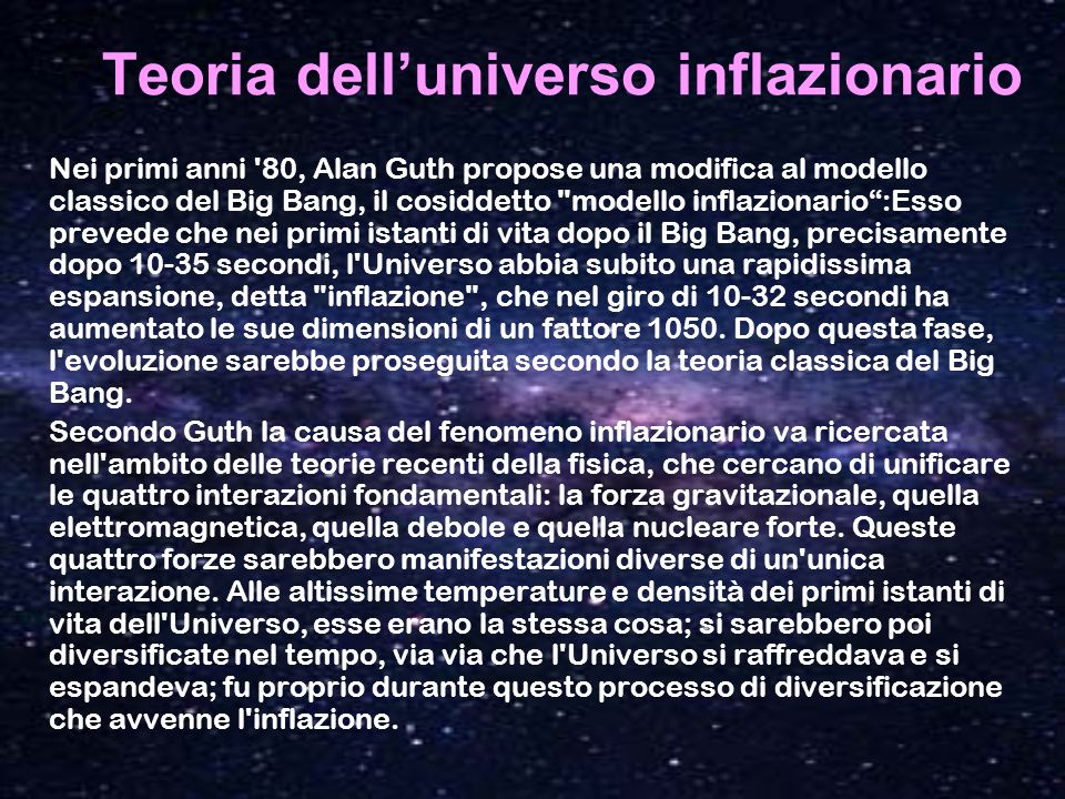 Teoria dell’universo inflazionario