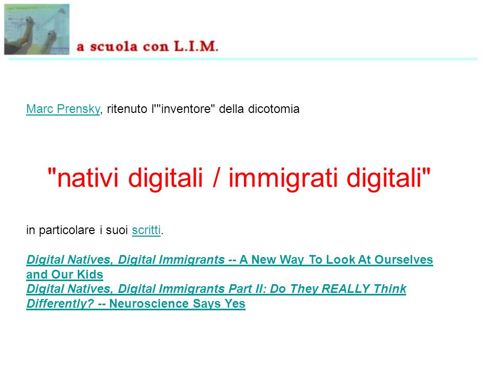 nativi digitali / immigrati digitali