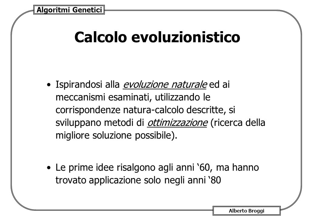 Calcolo evoluzionistico