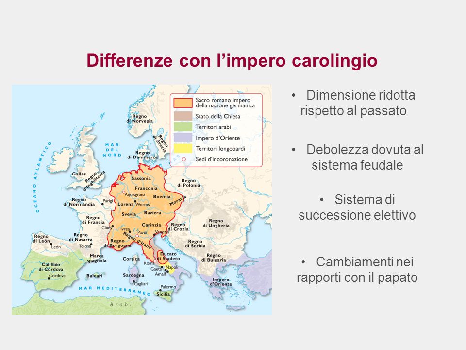 Differenze con l’impero carolingio