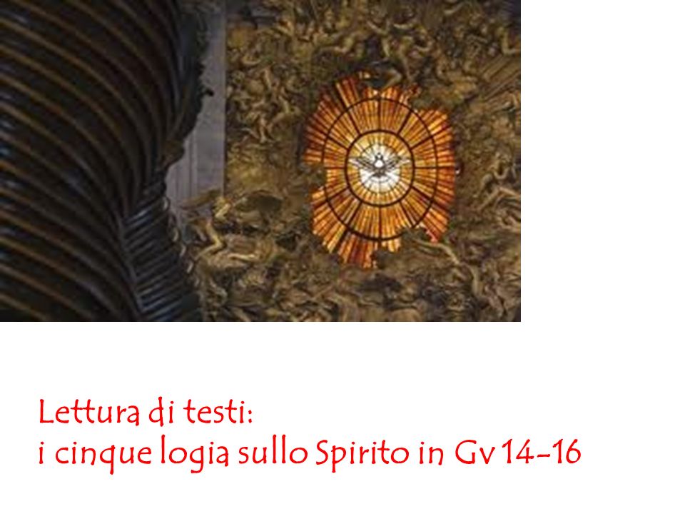 Lettura di testi: i cinque logia sullo Spirito in Gv 14-16