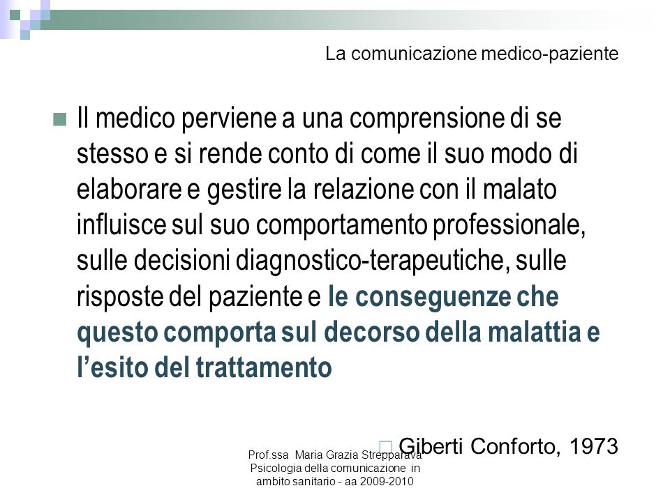 La comunicazione medico-paziente