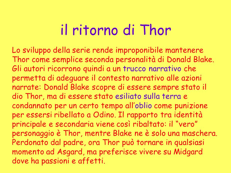 il ritorno di Thor